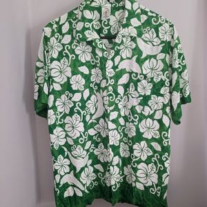 Aloha Hawaiian shirt with dolphins
